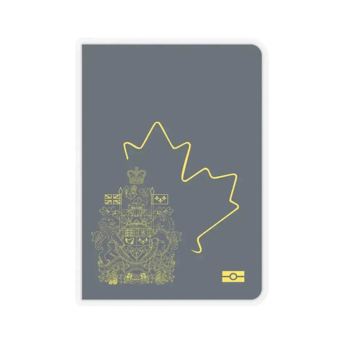 Canadian Passport - STICKER Vinyl Kiss-Cut Decal 3 Inch Transparent - The Sticker Space