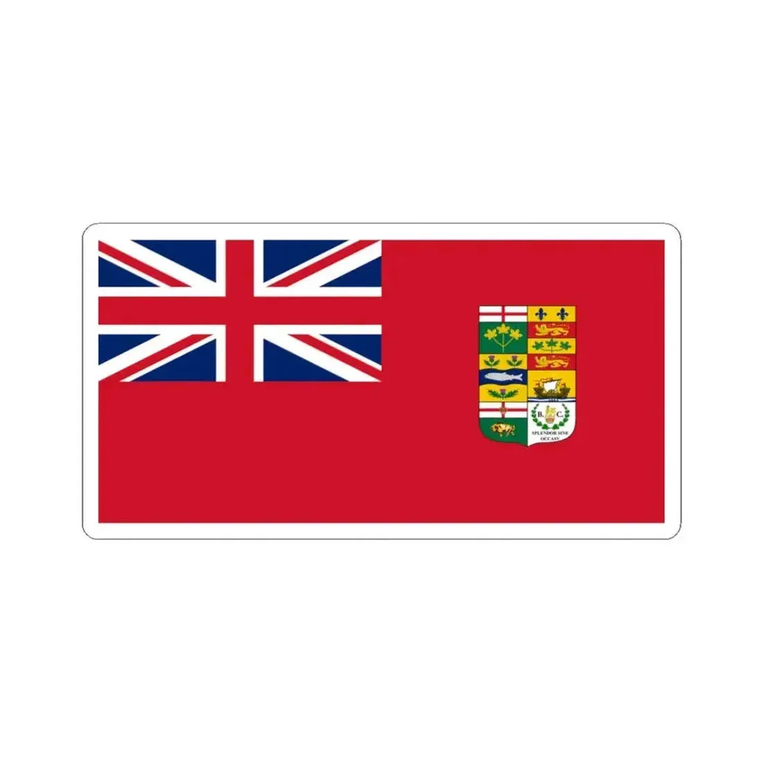 Canadian Red Ensign 1871 (Canada) STICKER Vinyl Kiss-Cut Decal 3 Inch White - The Sticker Space