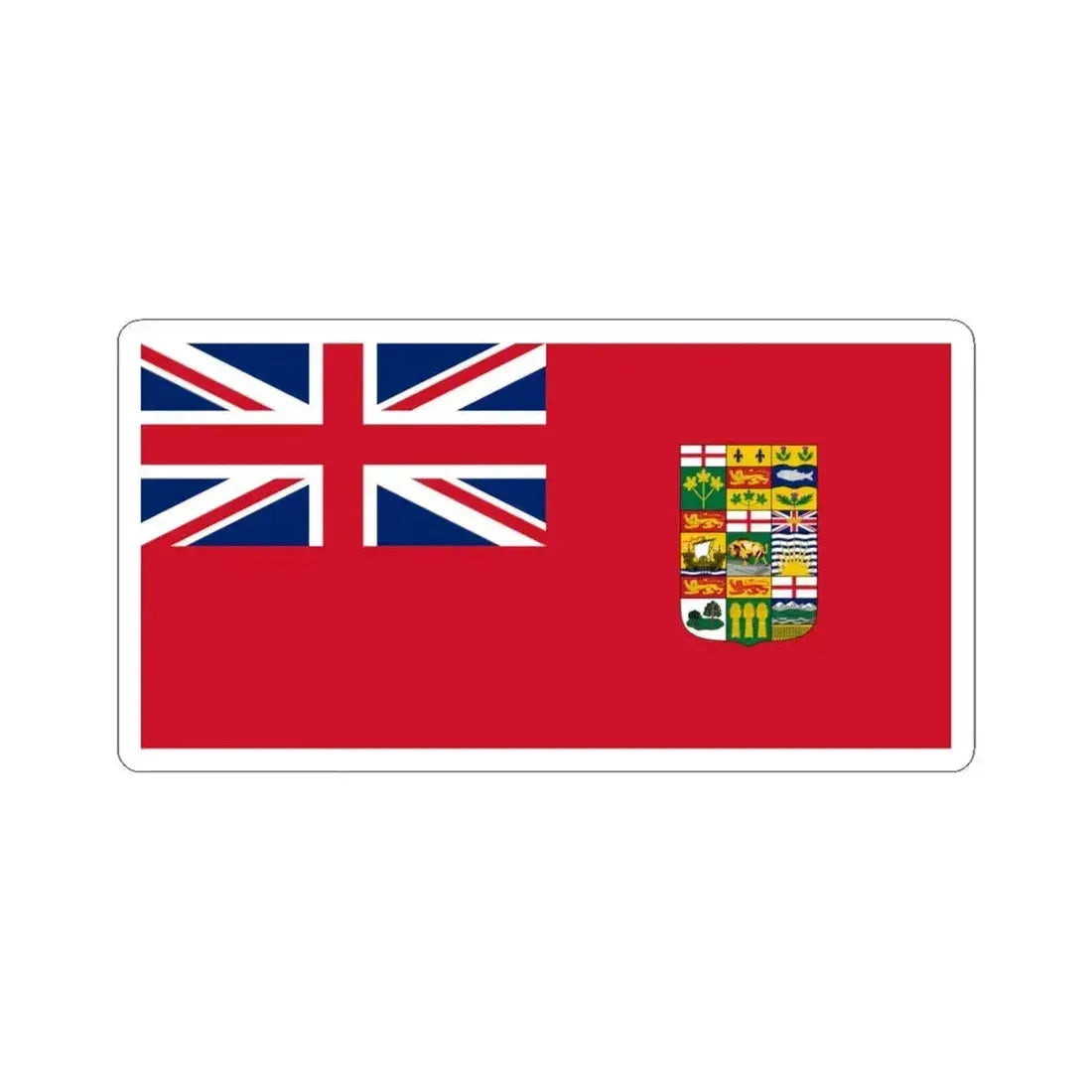 Canadian Red Ensign 1907-1922 (Canada) STICKER Vinyl Kiss-Cut Decal 6 Inch White - The Sticker Space