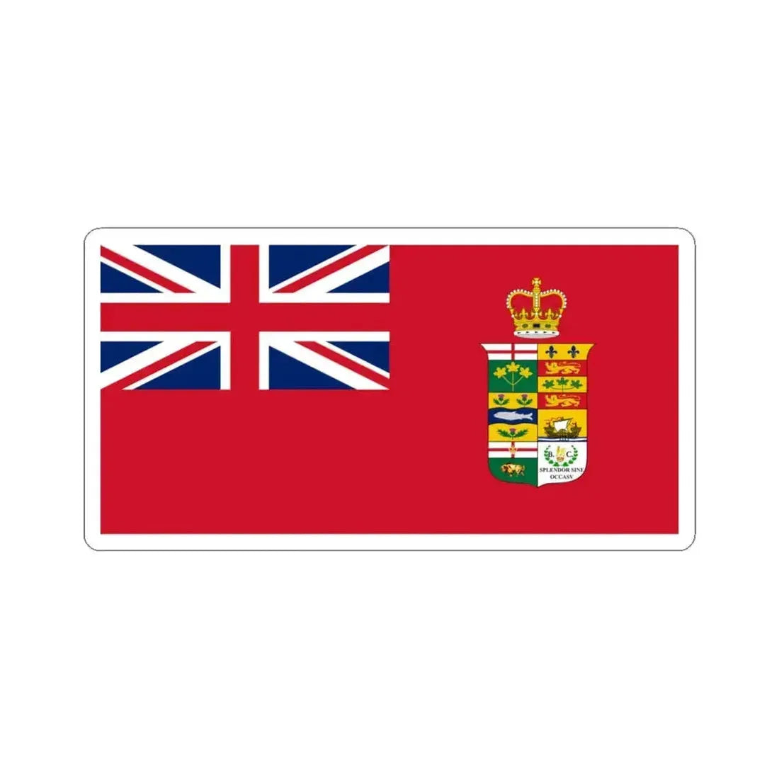 Canadian Red Ensign Crown 1871 (Canada) STICKER Vinyl Kiss-Cut Decal 6 Inch White - The Sticker Space