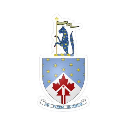 Canadian Space Agency Coat of Arms (Canada) (Coat of Arms) STICKER Vinyl Kiss-Cut Decal 3 Inch White - The Sticker Space