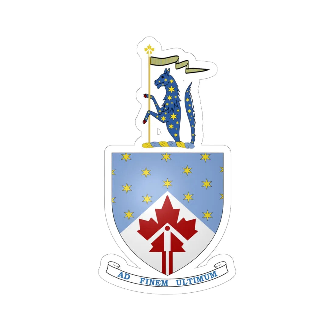 Canadian Space Agency Coat of Arms (Canada) (Coat of Arms) STICKER Vinyl Kiss-Cut Decal 6 Inch White - The Sticker Space