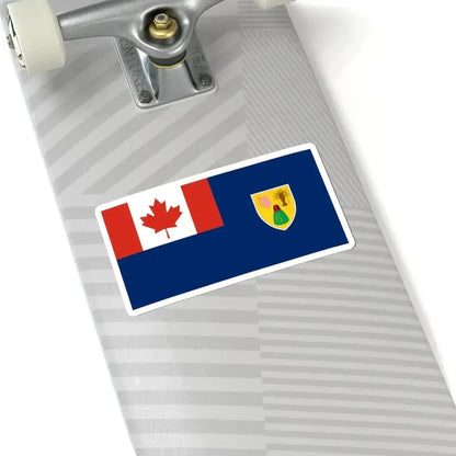 Canadian Turks and Caicos flag (Canada) STICKER Vinyl Kiss-Cut Decal - The Sticker Space