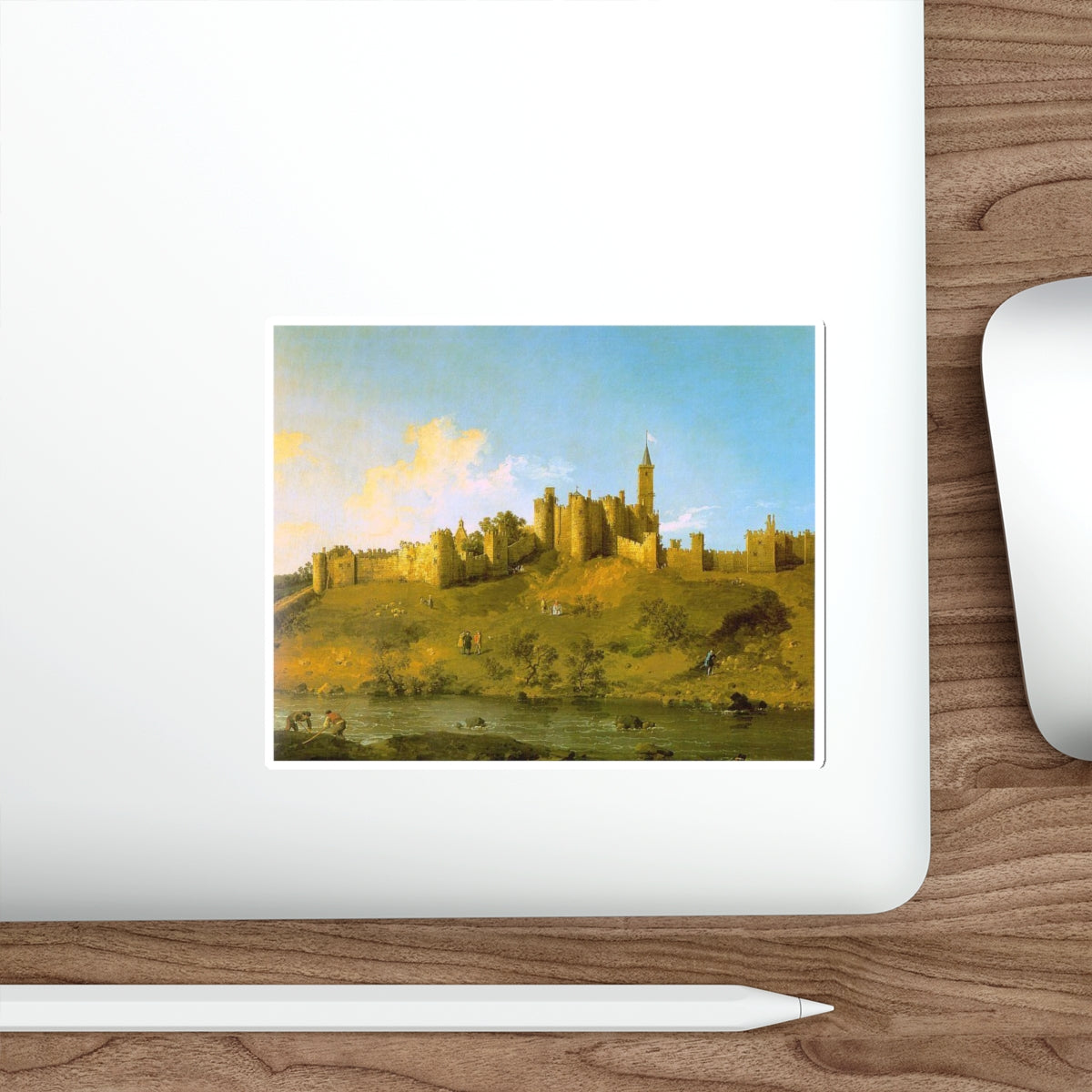 CANALETTO - Alnwick Castle at Northumberland (Artwork) STICKER Vinyl Die-Cut Decal-The Sticker Space