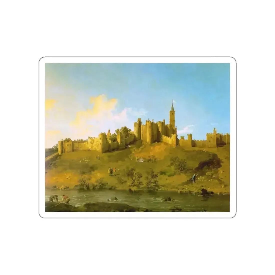 CANALETTO - Alnwick Castle at Northumberland (Artwork) STICKER Vinyl Die-Cut Decal - The Sticker Space