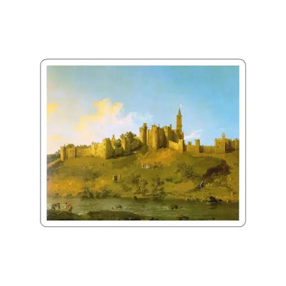 CANALETTO - Alnwick Castle at Northumberland (Artwork) STICKER Vinyl Die-Cut Decal White Die-Cut 2 Inch - The Sticker Space