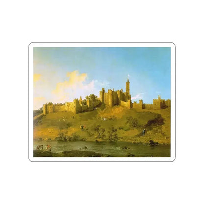 CANALETTO - Alnwick Castle at Northumberland (Artwork) STICKER Vinyl Die-Cut Decal White Die-Cut 3 Inch - The Sticker Space
