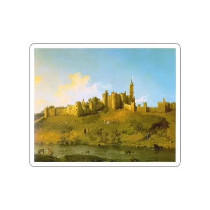 CANALETTO - Alnwick Castle at Northumberland (Artwork) STICKER Vinyl Die-Cut Decal White Die-Cut 5 Inch - The Sticker Space