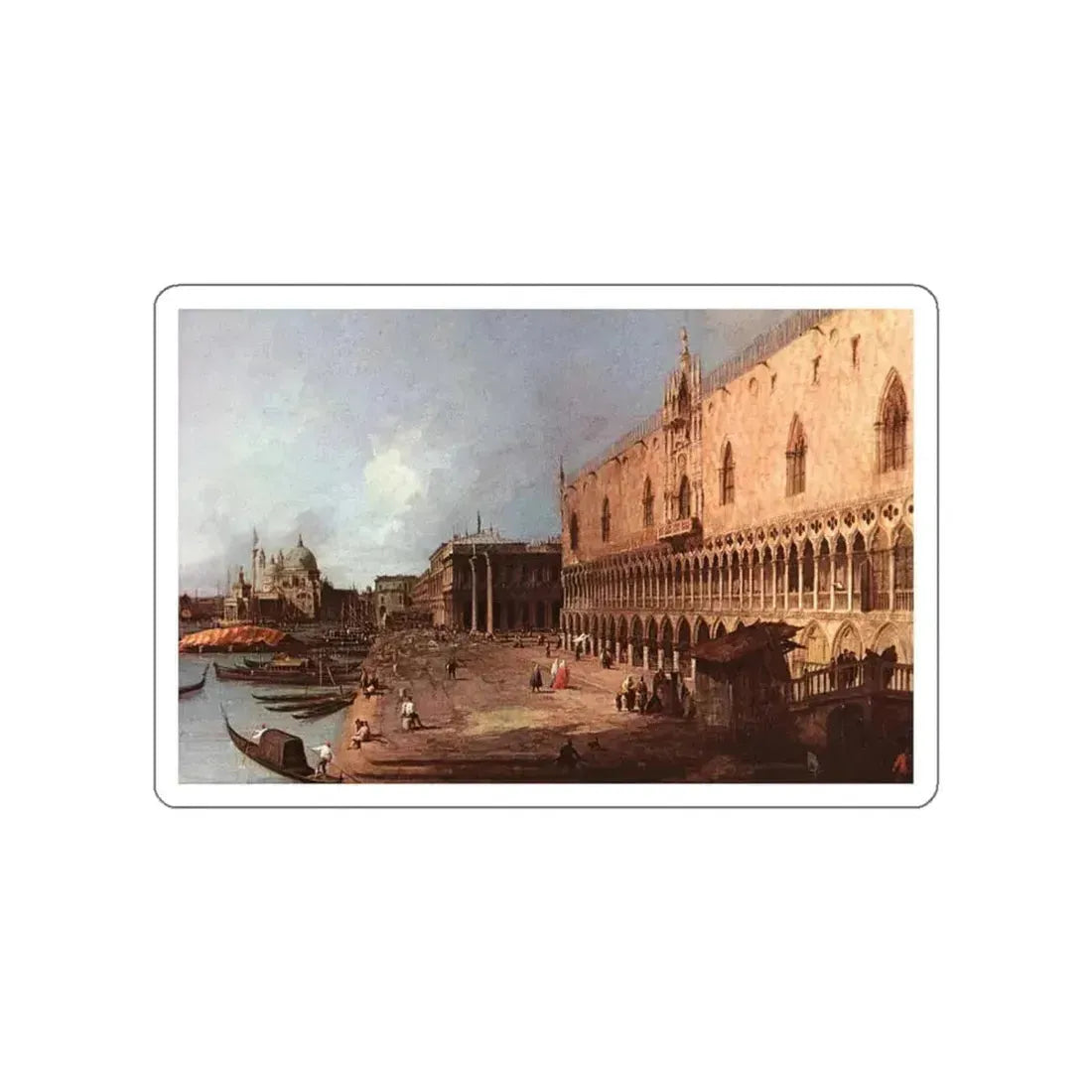 CANALETTO - Doge Palace (Artwork) STICKER Vinyl Die-Cut Decal White Die-Cut 3 Inch - The Sticker Space