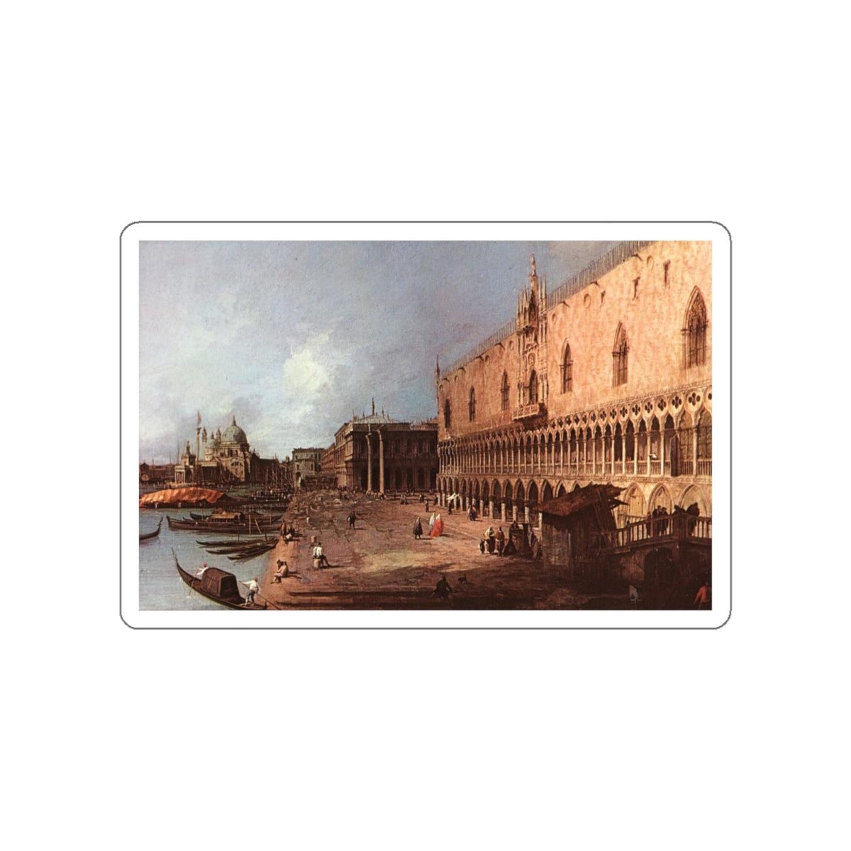 CANALETTO - Doge Palace (Artwork) STICKER Vinyl Die-Cut Decal-White-The Sticker Space