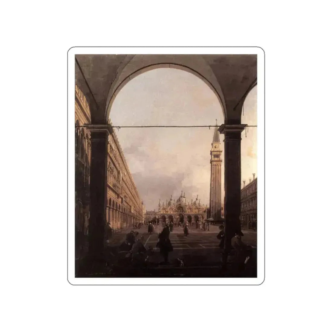 CANALETTO - Piazza San Marco 4 (Artwork) STICKER Vinyl Die-Cut Decal White Die-Cut 2 Inch - The Sticker Space