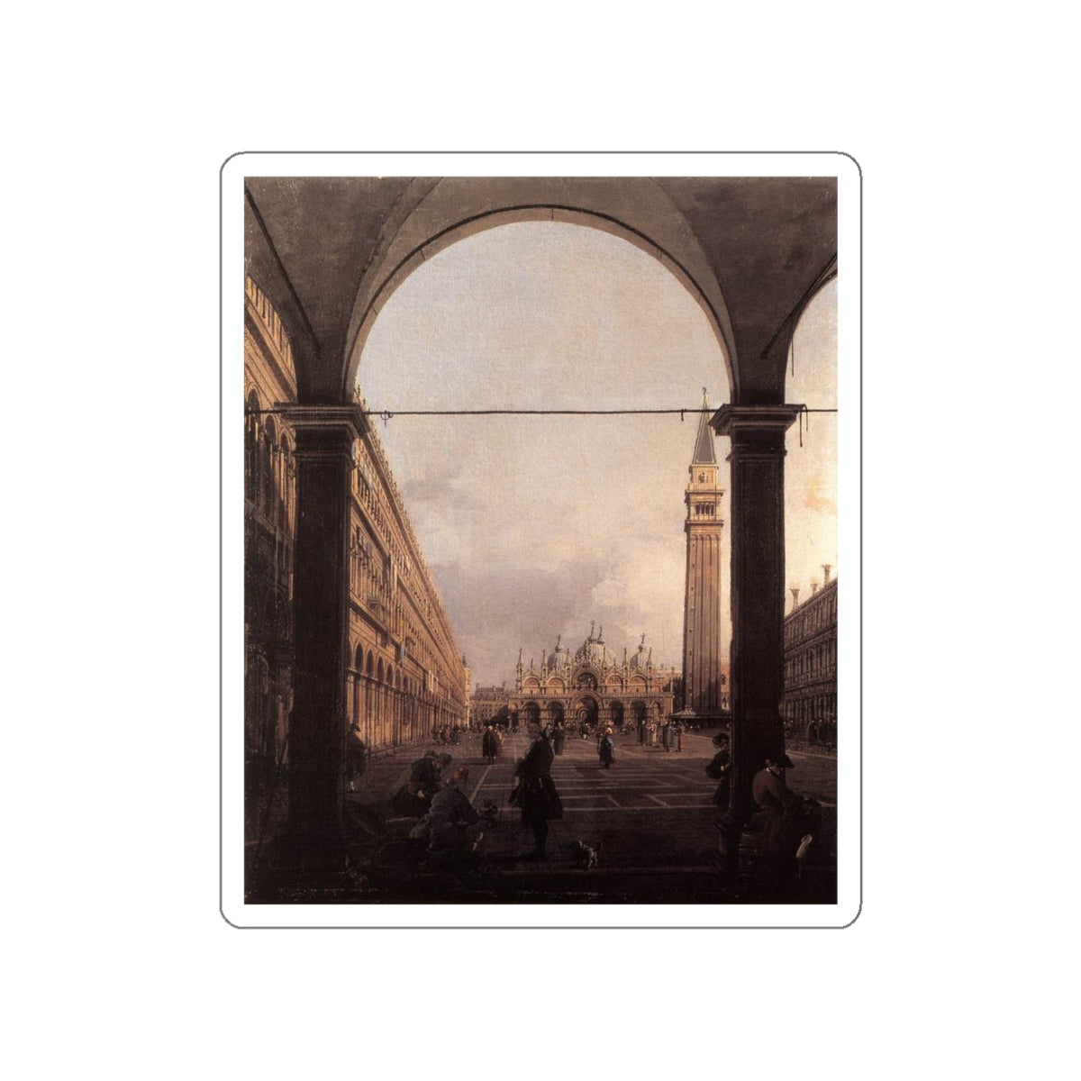 CANALETTO - Piazza San Marco 4 (Artwork) STICKER Vinyl Die-Cut Decal-White-The Sticker Space