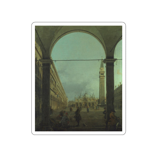 CANALETTO - Piazza San Marco 5 (Artwork) STICKER Vinyl Die-Cut Decal-White-The Sticker Space