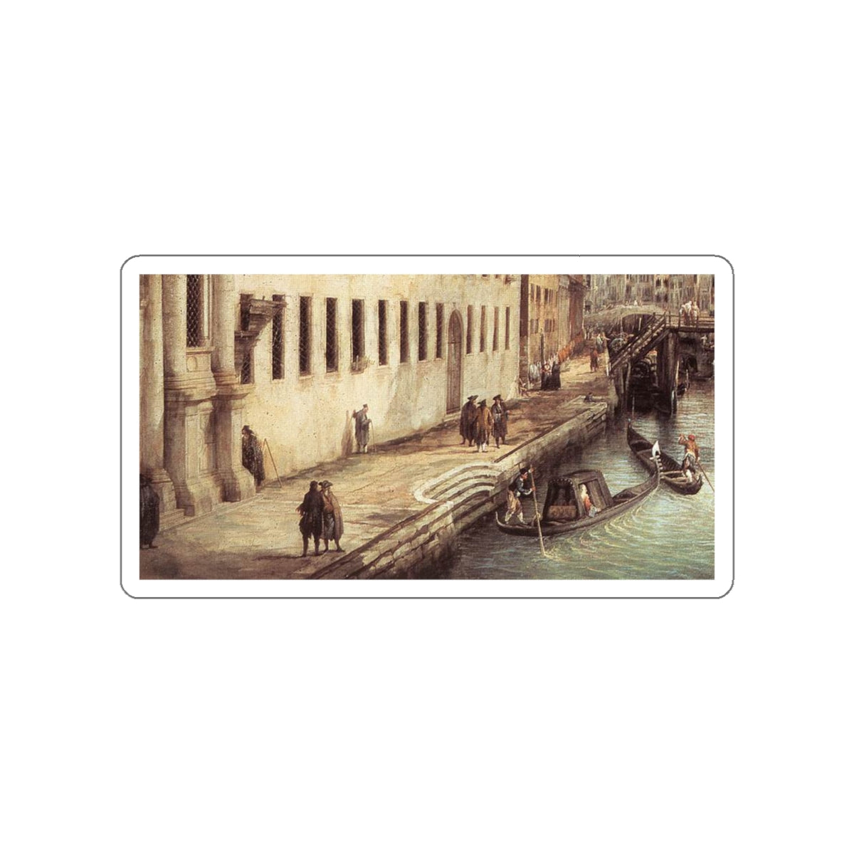 CANALETTO - Rio dei Mendicanti (detail) (Artwork) STICKER Vinyl Die-Cut Decal-White-The Sticker Space