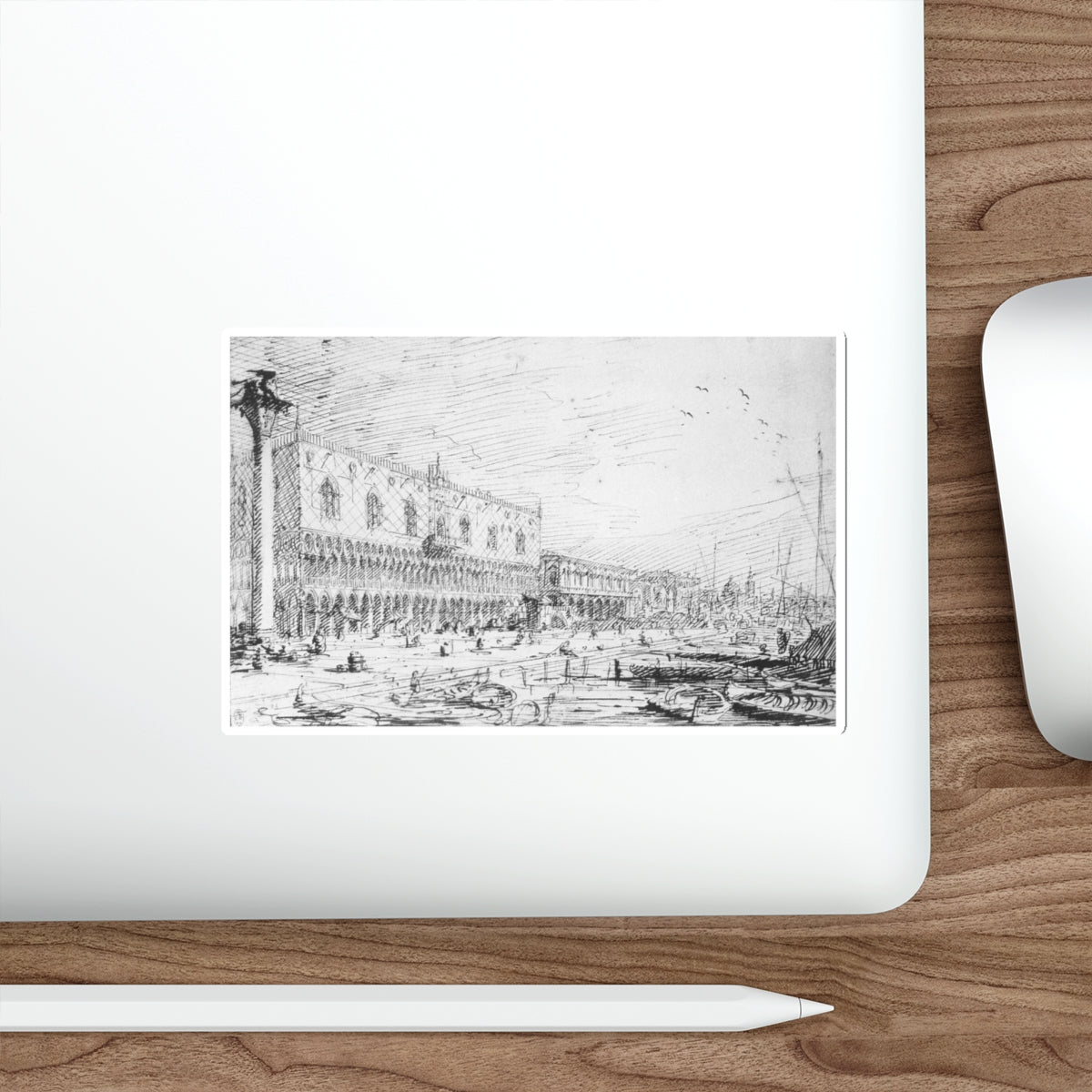 CANALETTO - Riva degli Schiavoni 2 (Artwork) STICKER Vinyl Die-Cut Decal-The Sticker Space