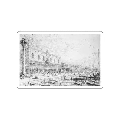 CANALETTO - Riva degli Schiavoni 2 (Artwork) STICKER Vinyl Die-Cut Decal White Die-Cut 4 Inch - The Sticker Space
