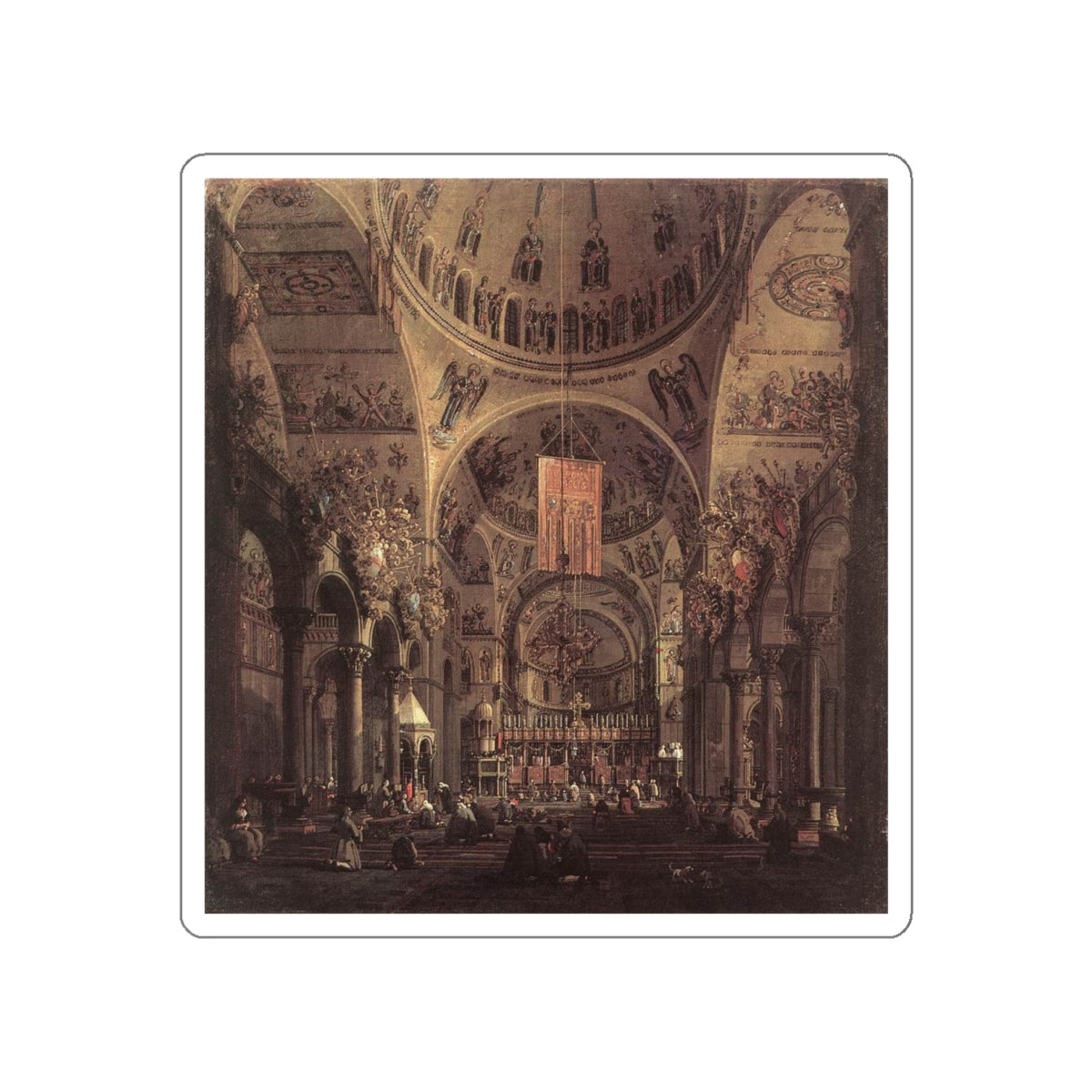 CANALETTO - San Marco (Artwork) STICKER Vinyl Die-Cut Decal-White-The Sticker Space