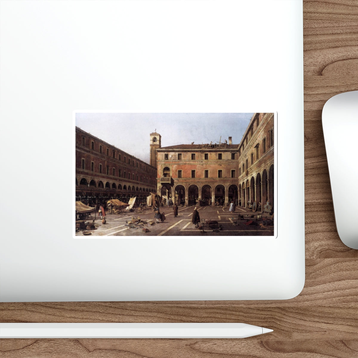 CANALETTO - The Campo di Rialto (Artwork) STICKER Vinyl Die-Cut Decal-The Sticker Space