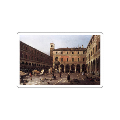 CANALETTO - The Campo di Rialto (Artwork) STICKER Vinyl Die-Cut Decal-White-The Sticker Space