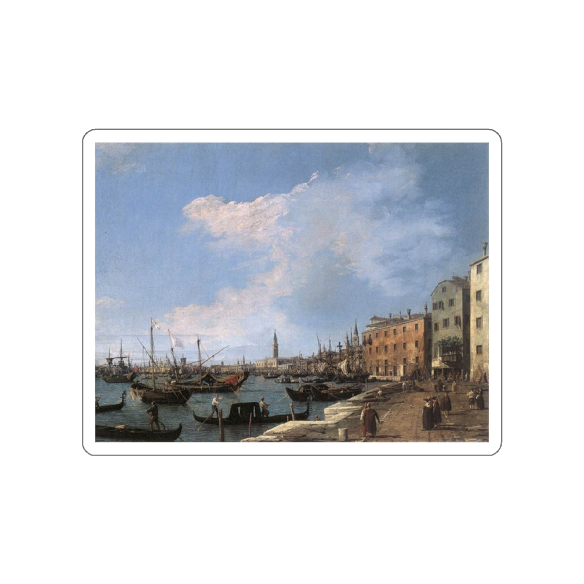 CANALETTO - The Riva degli Schiavoni (Artwork) STICKER Vinyl Die-Cut Decal-White-The Sticker Space