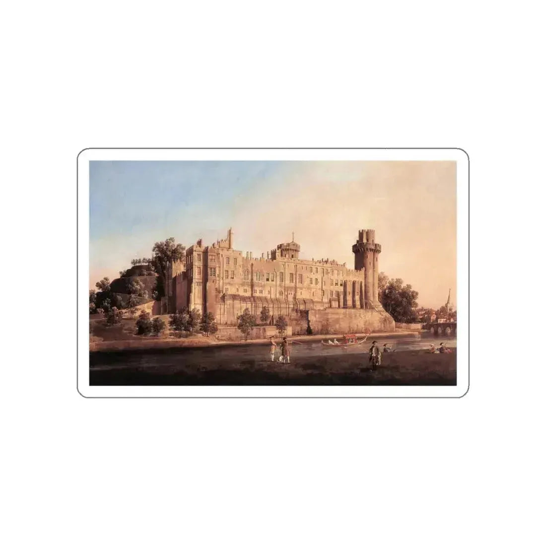 CANALETTO - Warwick Castle (Artwork) STICKER Vinyl Die-Cut Decal White Die-Cut 6 Inch - The Sticker Space