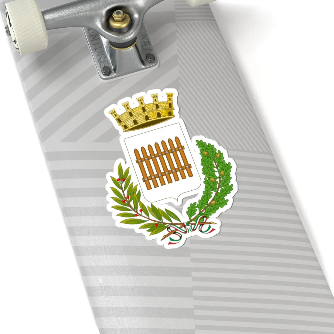 Cancello ed Arnone-Stemma city crown (Italy) (Coat of Arms) STICKER Vinyl Kiss-Cut Decal - The Sticker Space