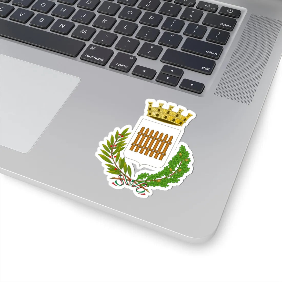 Cancello ed Arnone-Stemma city crown (Italy) (Coat of Arms) STICKER Vinyl Kiss-Cut Decal - The Sticker Space