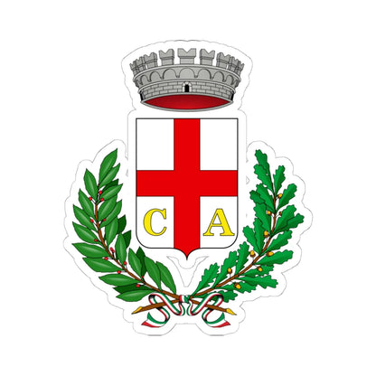 Candiolo-Stemma (Italy) (Coat of Arms) STICKER Vinyl Kiss-Cut Decal 6 Inch White - The Sticker Space