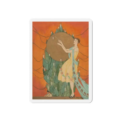 Candle Lighting, Golden Book cover, December 1926 (Magazine Illustration) Refrigerator Magnet 6 Inch - The Sticker Space