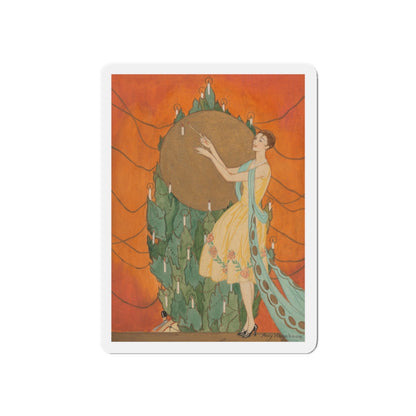 Candle Lighting, Golden Book cover, December 1926 (Magazine Illustration) Refrigerator Magnet-6 × 6"-The Sticker Space