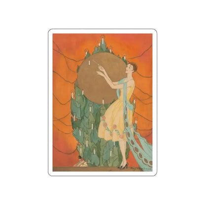 Candle Lighting, Golden Book cover, December 1926 (Magazine Illustration) STICKER Vinyl Die-Cut Decal White Die-Cut 2 Inch - The Sticker Space