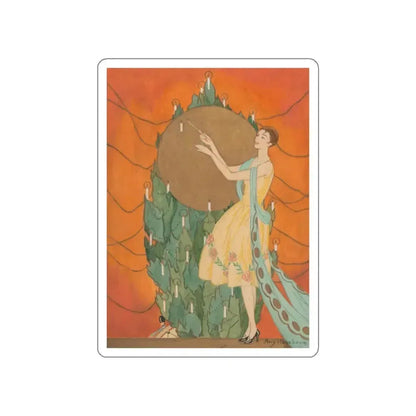 Candle Lighting, Golden Book cover, December 1926 (Magazine Illustration) STICKER Vinyl Die-Cut Decal White Die-Cut 3 Inch - The Sticker Space