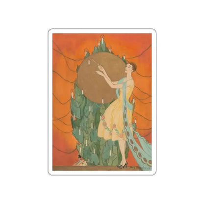 Candle Lighting, Golden Book cover, December 1926 (Magazine Illustration) STICKER Vinyl Die-Cut Decal White Die-Cut 5 Inch - The Sticker Space