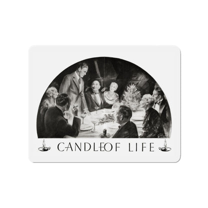 Candle Of Life, Woman's World, December 1936 (Magazine Illustration) Refrigerator Magnet-3" x 3"-The Sticker Space