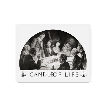 Candle Of Life, Woman's World, December 1936 (Magazine Illustration) Refrigerator Magnet-4" x 4"-The Sticker Space