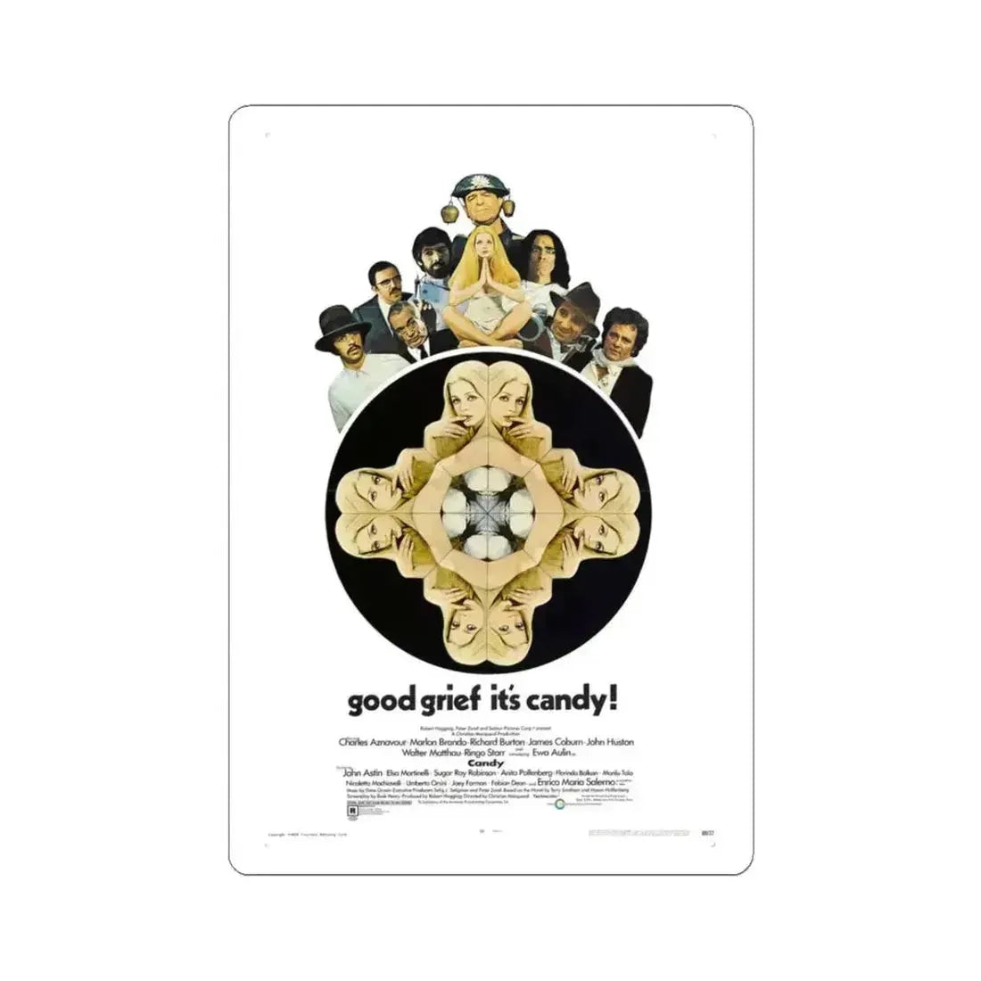 CANDY 1968 Movie Poster - STICKER Vinyl Kiss-Cut Decal 3 Inch White - The Sticker Space