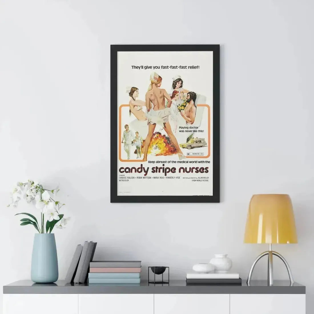 CANDY STRIPE NURSES 1974 - Framed Movie Poster - The Sticker Space