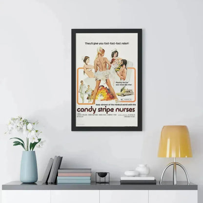 CANDY STRIPE NURSES 1974 - Framed Movie Poster - The Sticker Space