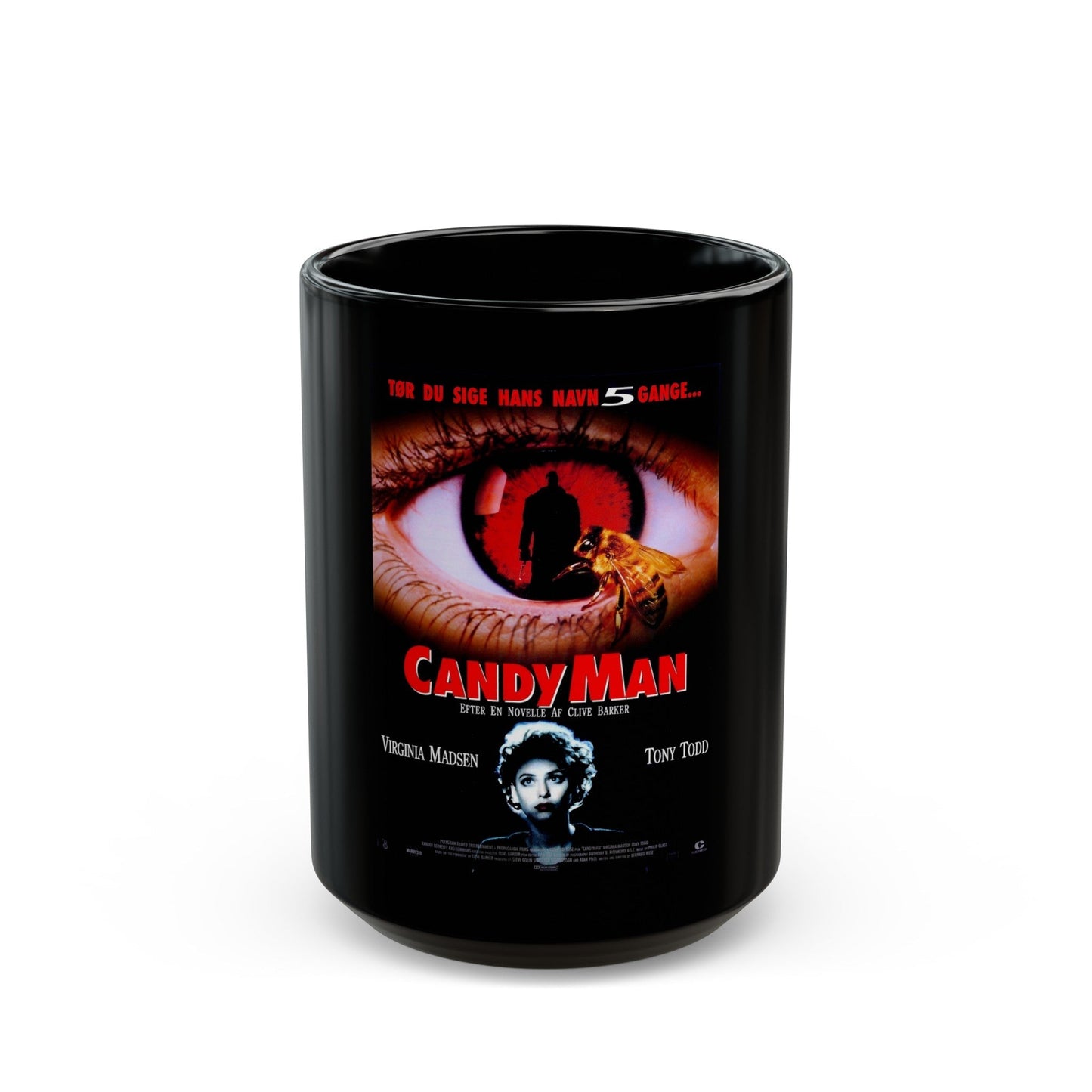 CANDYMAN (DANISH) 1992 Movie Poster - Black Coffee Mug-15oz-The Sticker Space