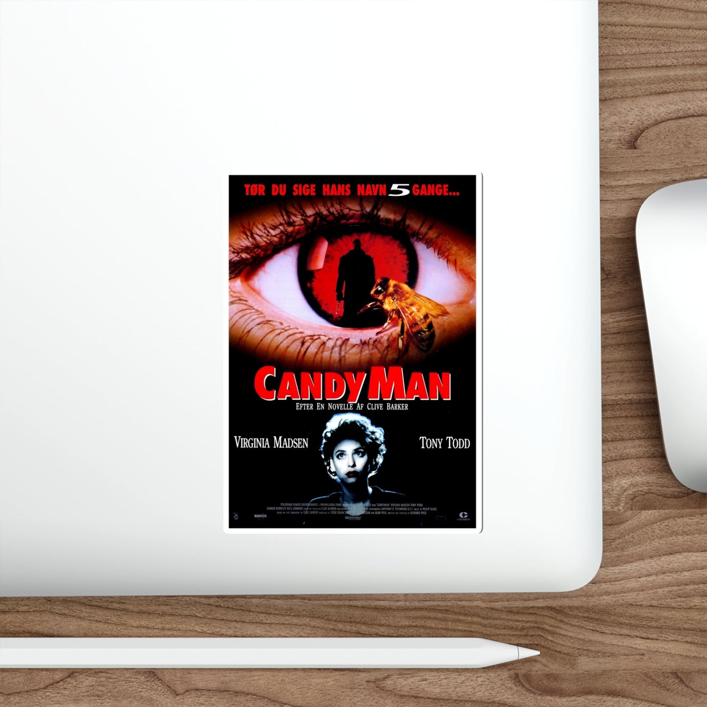 CANDYMAN (DANISH) 1992 Movie Poster STICKER Vinyl Die-Cut Decal-The Sticker Space