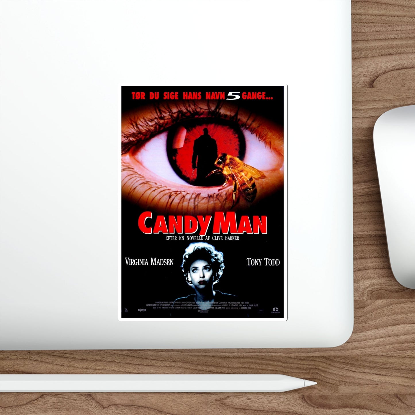 CANDYMAN (DANISH) 1992 Movie Poster STICKER Vinyl Die-Cut Decal-The Sticker Space