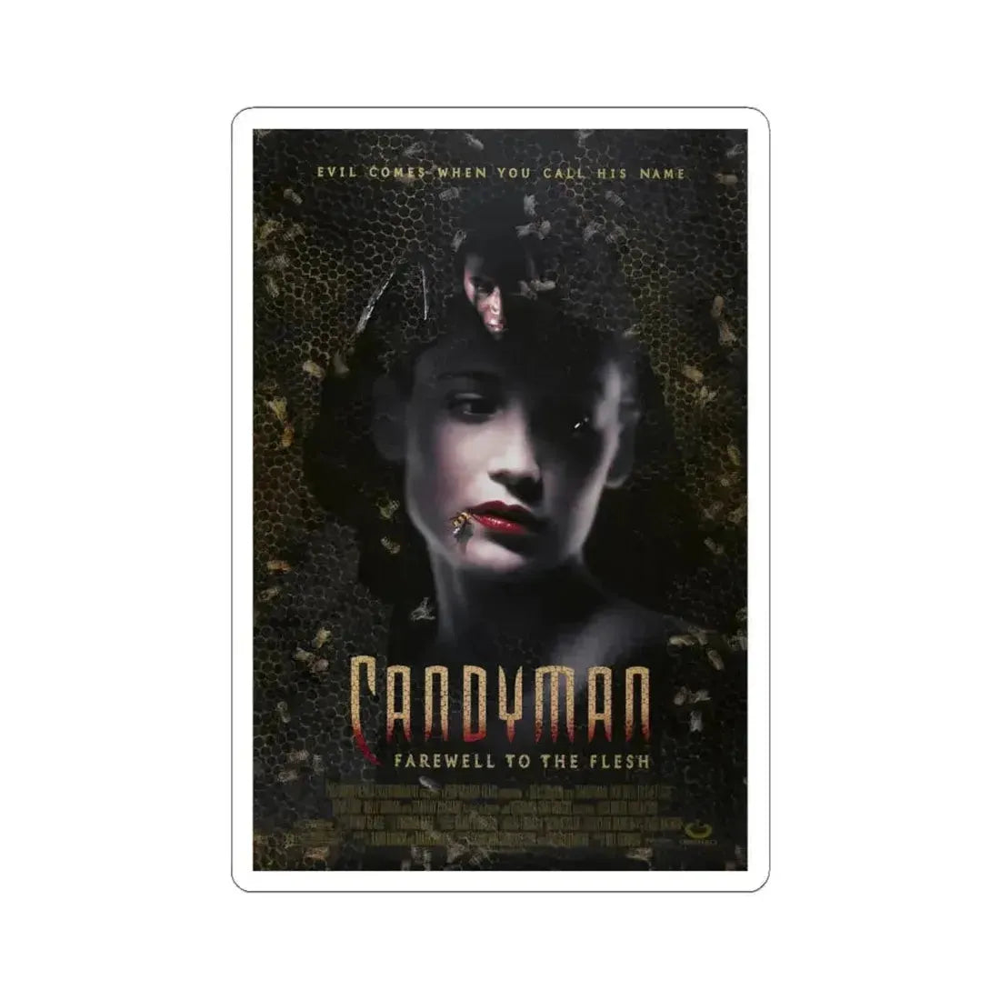 CANDYMAN FAREWELL TO THE FLESH 1995 Movie Poster - STICKER Vinyl Kiss-Cut Decal 4 Inch White - The Sticker Space