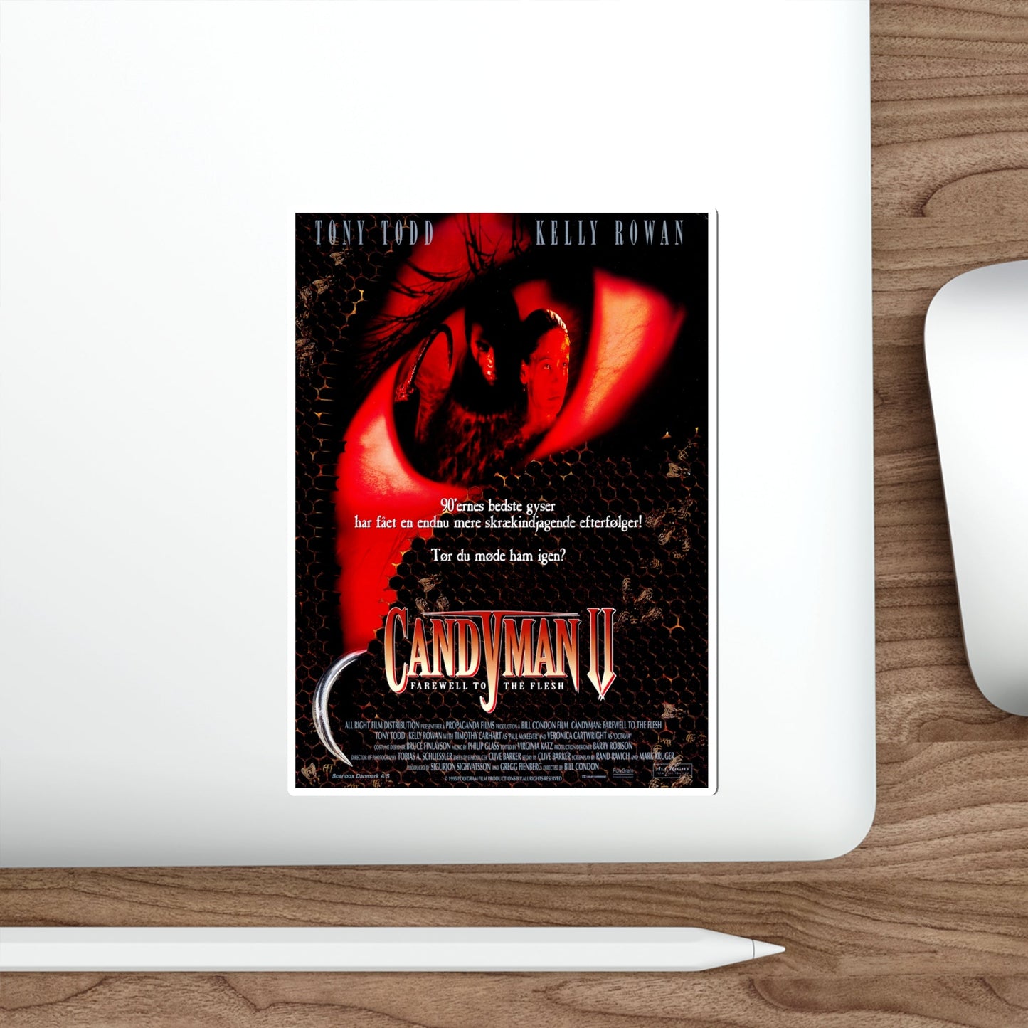 CANDYMAN II (DANISH) 1995 Movie Poster STICKER Vinyl Die-Cut Decal-The Sticker Space