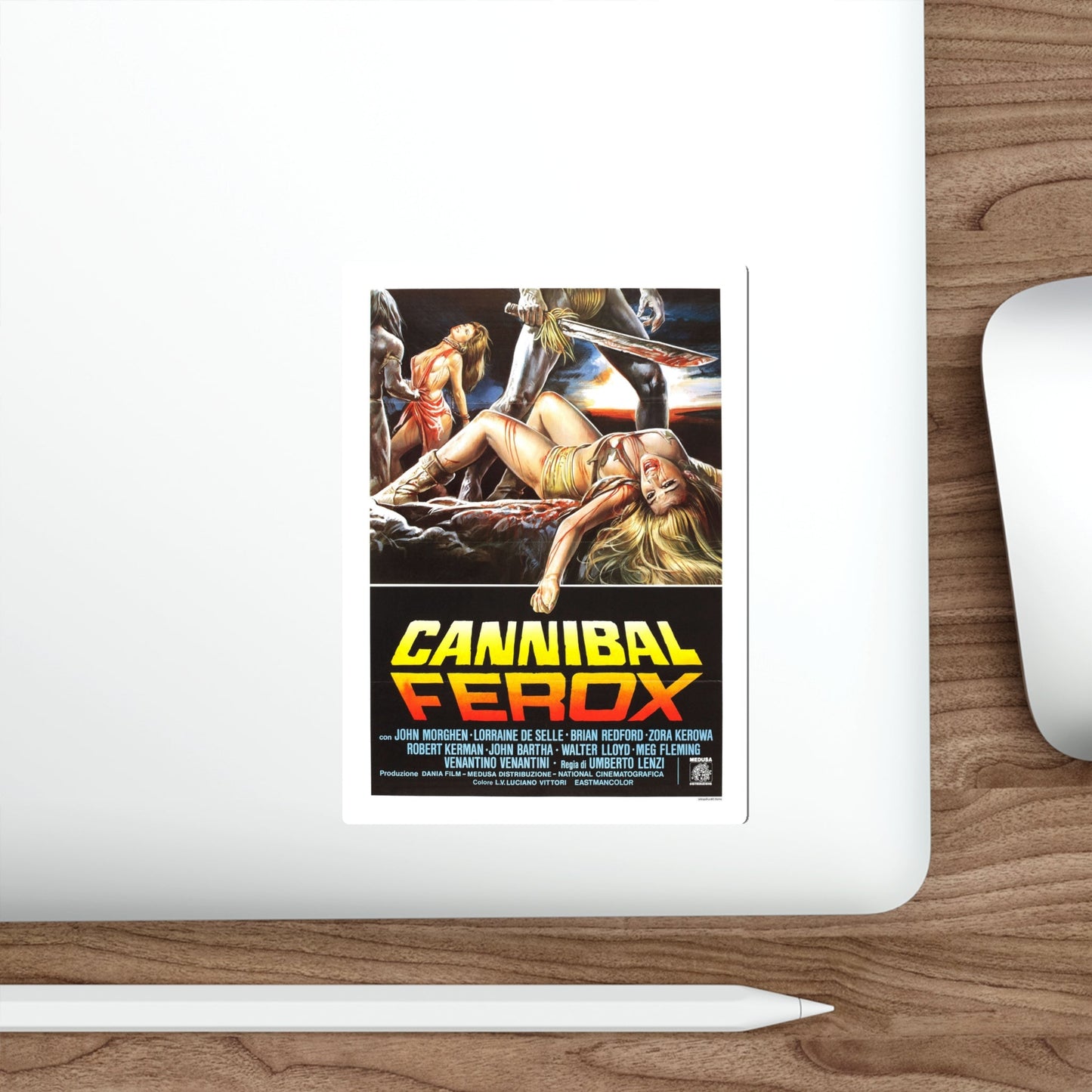 CANNIBAL FEROX 1981 Movie Poster STICKER Vinyl Die-Cut Decal-The Sticker Space