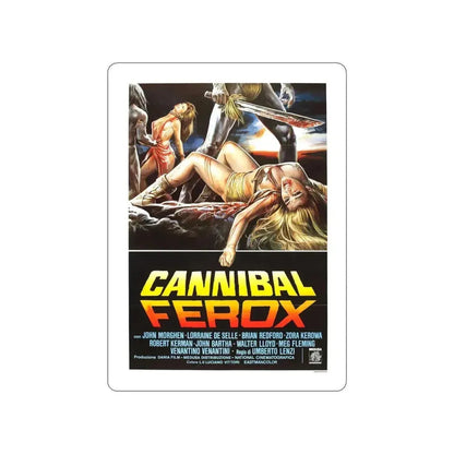 CANNIBAL FEROX 1981 Movie Poster STICKER Vinyl Die-Cut Decal - The Sticker Space