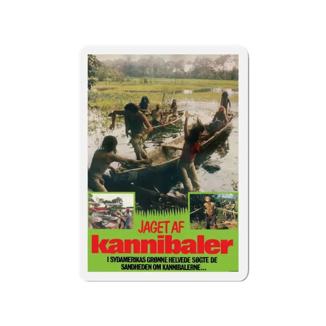 CANNIBAL FEROX (DANISH) 1981 Movie Poster - Refrigerator Magnet 4 Inch - The Sticker Space