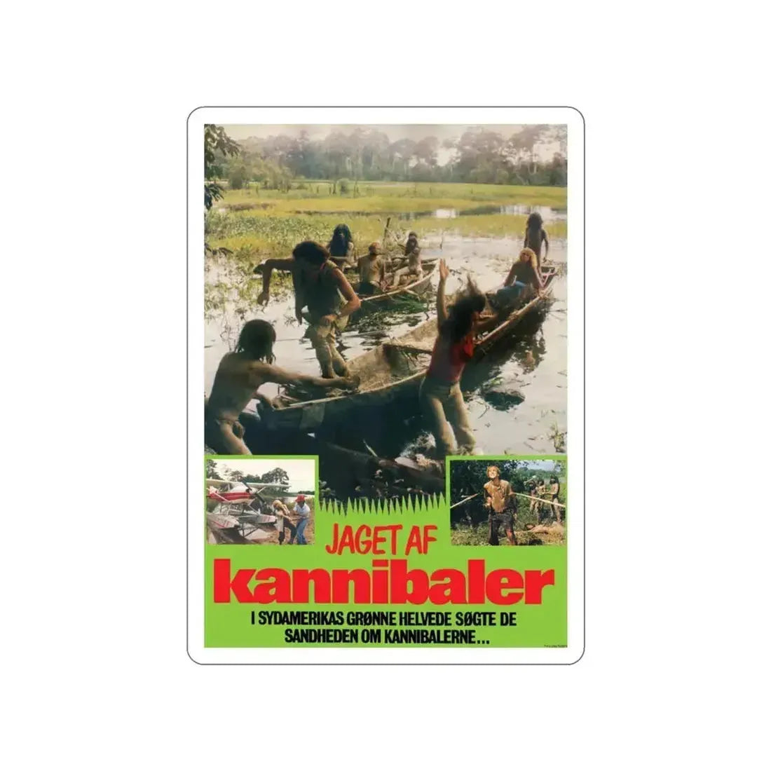 CANNIBAL FEROX (DANISH) 1981 Movie Poster STICKER Vinyl Die-Cut Decal 3 Inch - The Sticker Space