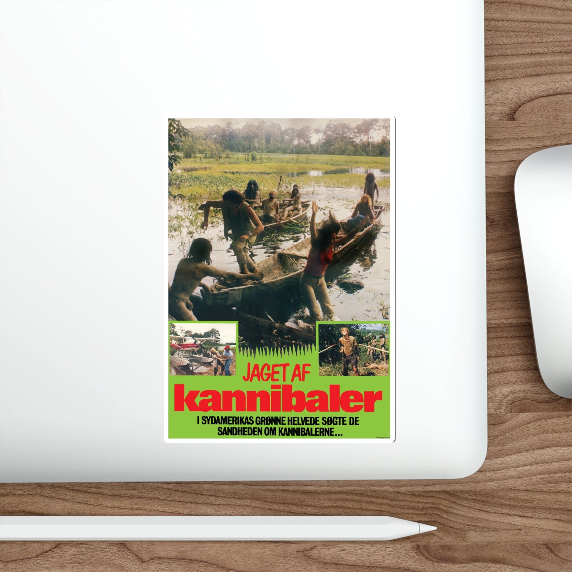 CANNIBAL FEROX (DANISH) 1981 Movie Poster STICKER Vinyl Die-Cut Decal-The Sticker Space