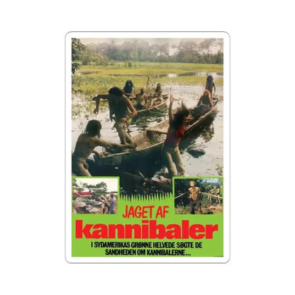 CANNIBAL FEROX (DANISH) 1981 Movie Poster - STICKER Vinyl Kiss-Cut Decal 6 Inch White - The Sticker Space