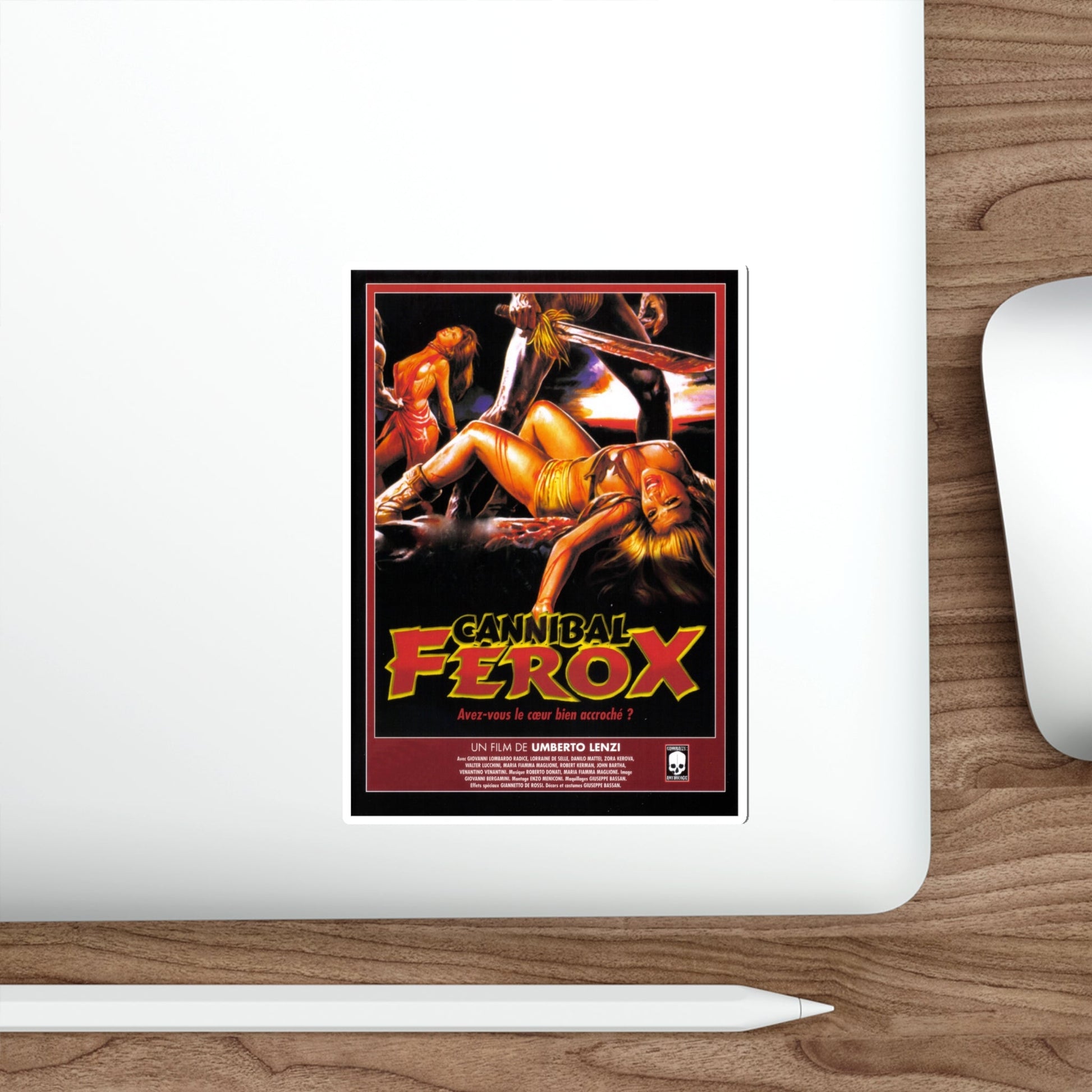 CANNIBAL FEROX (FRENCH) 1981 Movie Poster STICKER Vinyl Die-Cut Decal-The Sticker Space